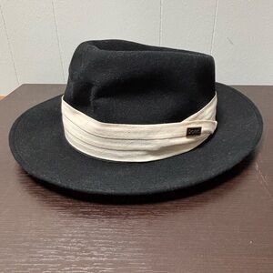 Dobbs Fifth Avenue Vintage Fedora Wool Hat  Black Size 7-3/8